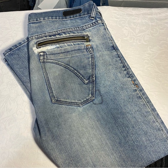 Men’s 34x30 Ring of Fire Distressed Jeans Destroyed Holey Zipper Pocket Faded - Picture 13 of 13